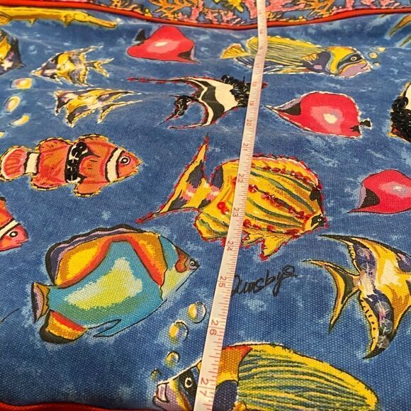 Anna Ormsby Fish Tote Purse Beach Bag Purse Tropical Fish - Picture 5 of 12